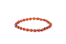 Teardrop Briolette DARK AMBER TOPAZ . full strand . 12x8mm  bgl0359