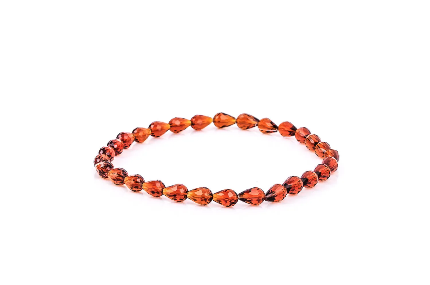 Teardrop Briolette DARK AMBER TOPAZ . full strand . 12x8mm  bgl0359