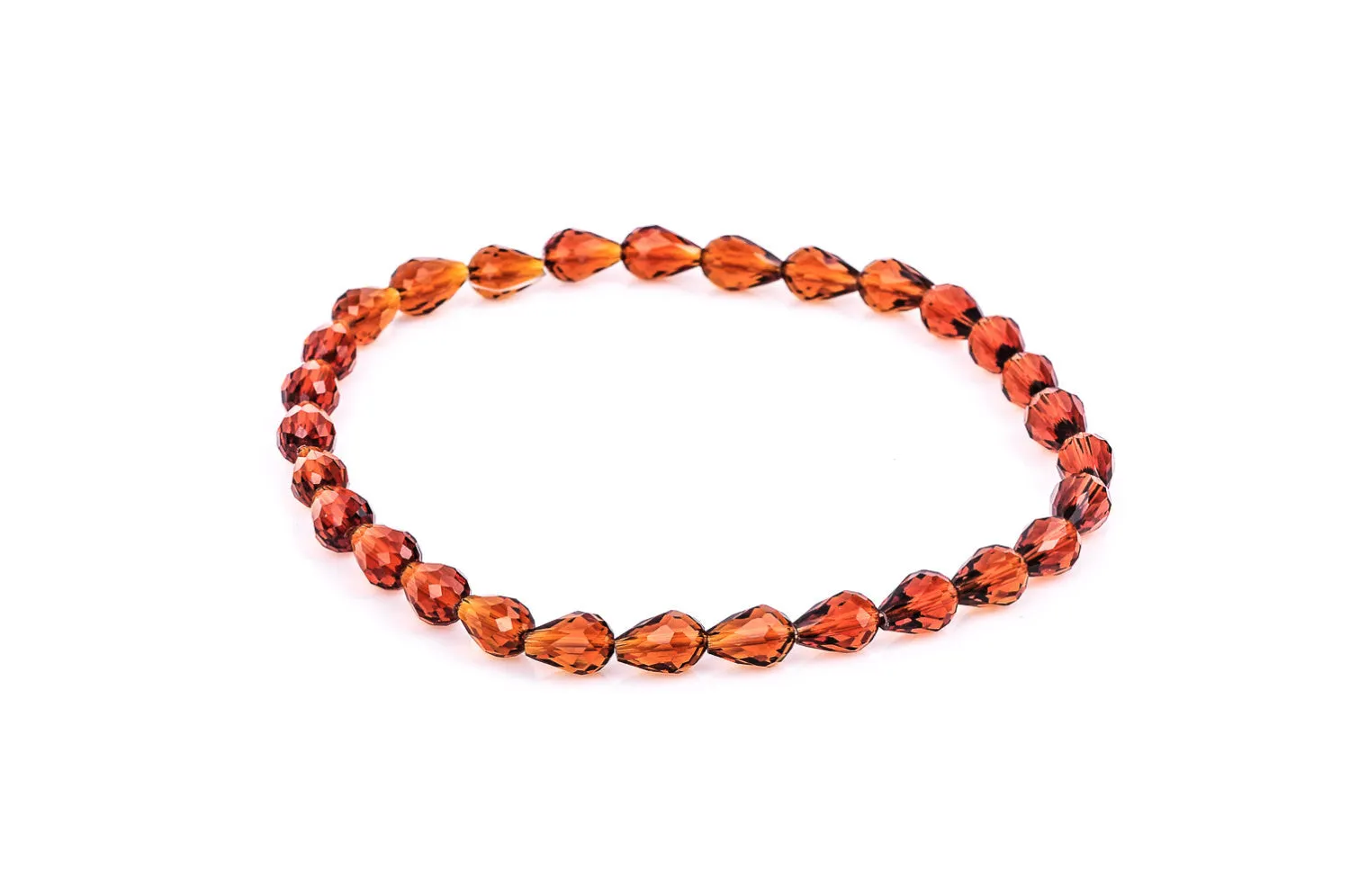 Teardrop Briolette DARK AMBER TOPAZ . full strand . 12x8mm  bgl0359