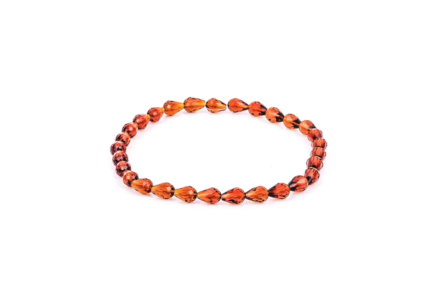 Teardrop Briolette DARK AMBER TOPAZ . full strand . 12x8mm  bgl0359