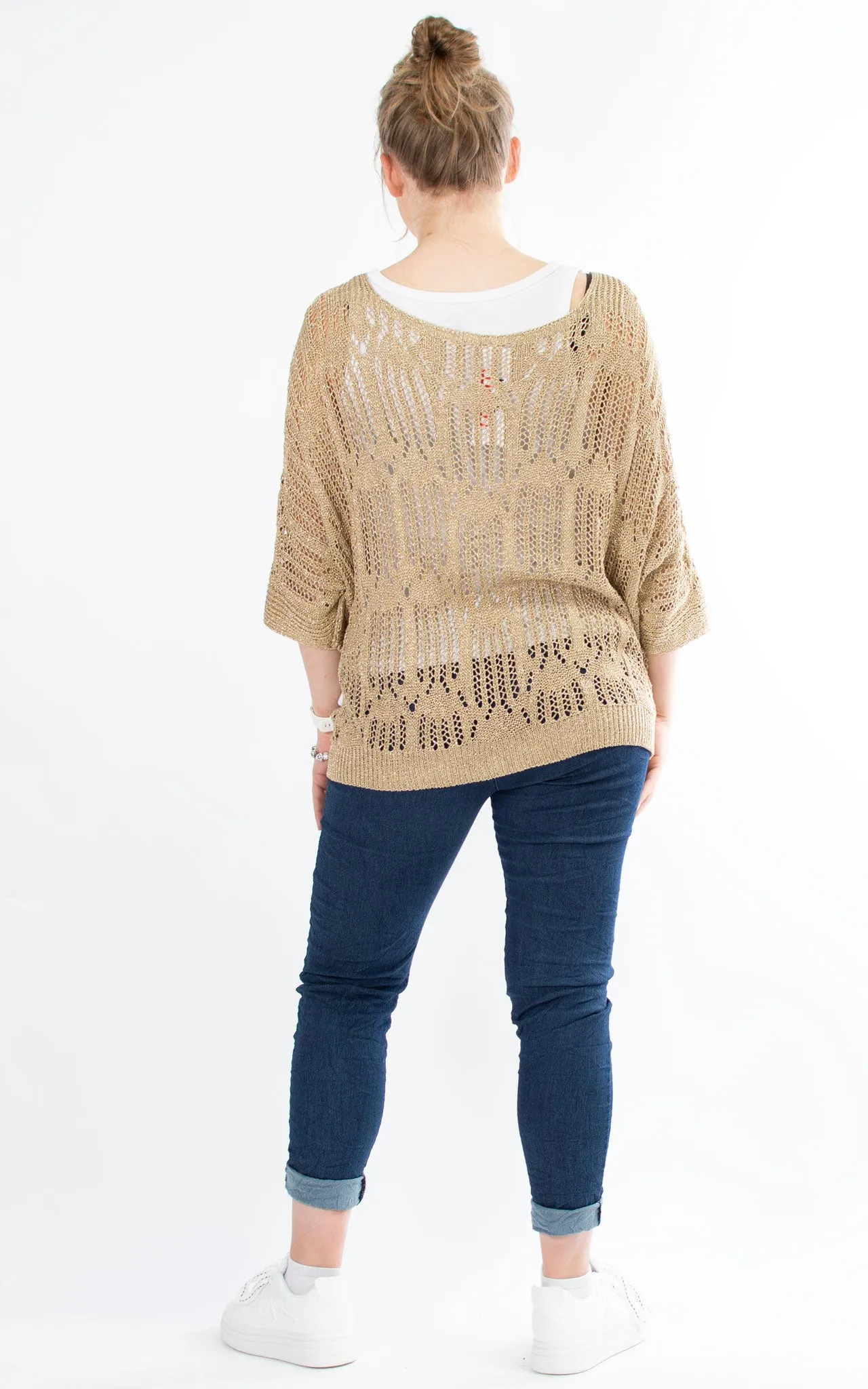 Vanessa Shimmer Crochet | Gold