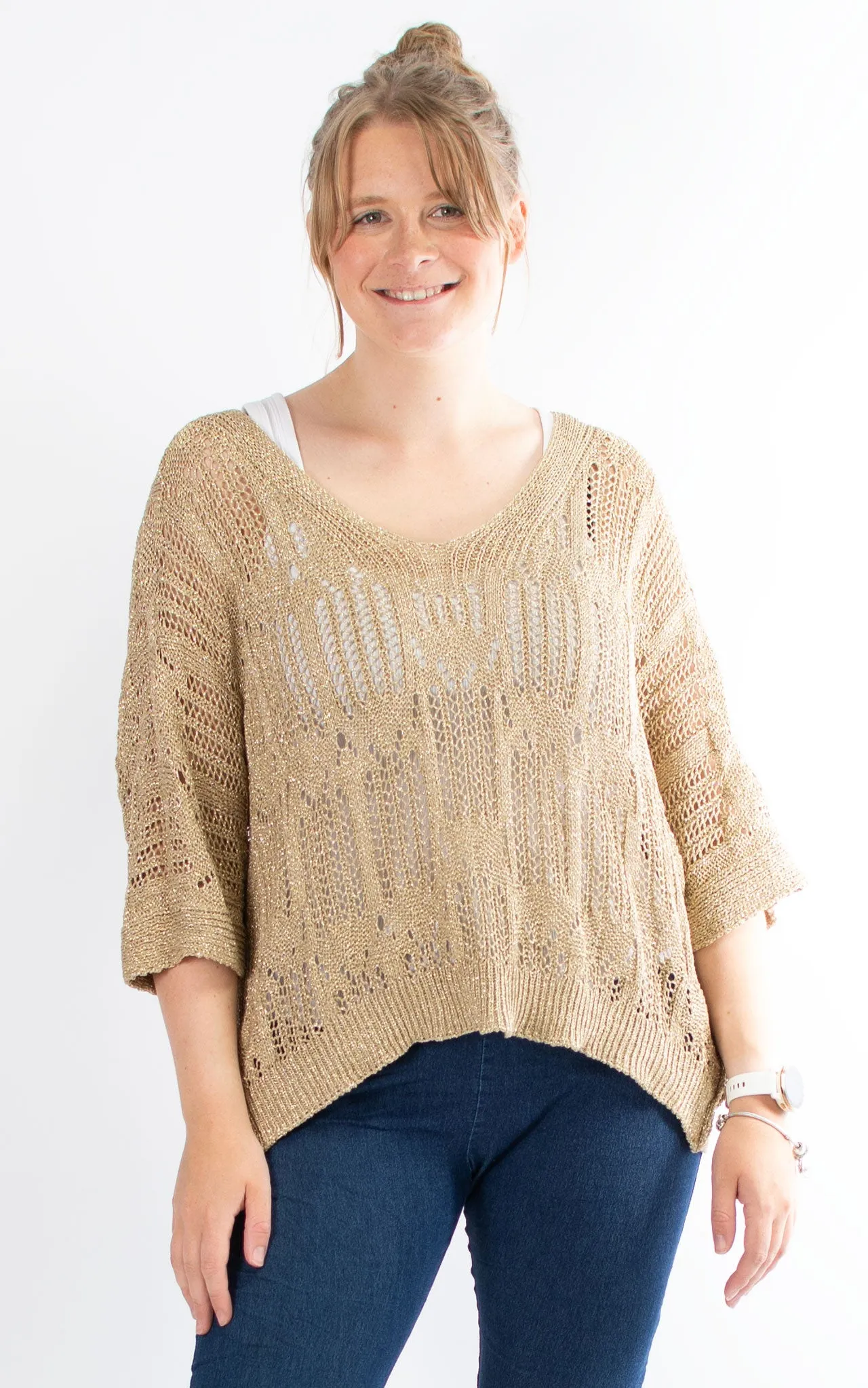 Vanessa Shimmer Crochet | Gold