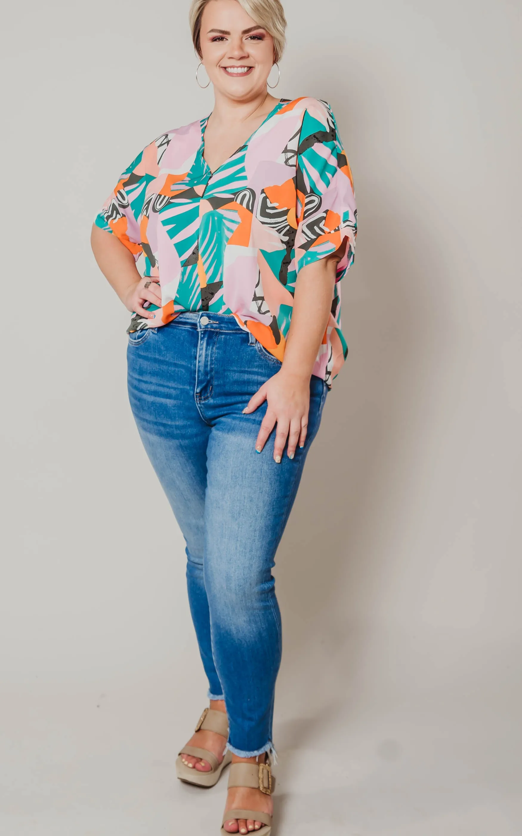 Vibrant Print Boxy Top - Final Sale*