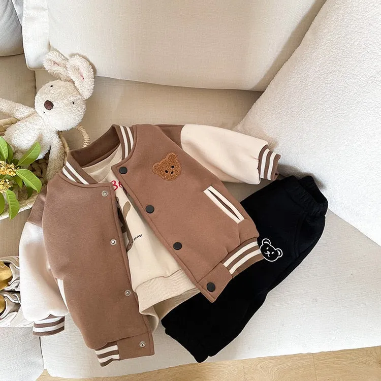 Warm Fleece Baseball Uniform Jacket