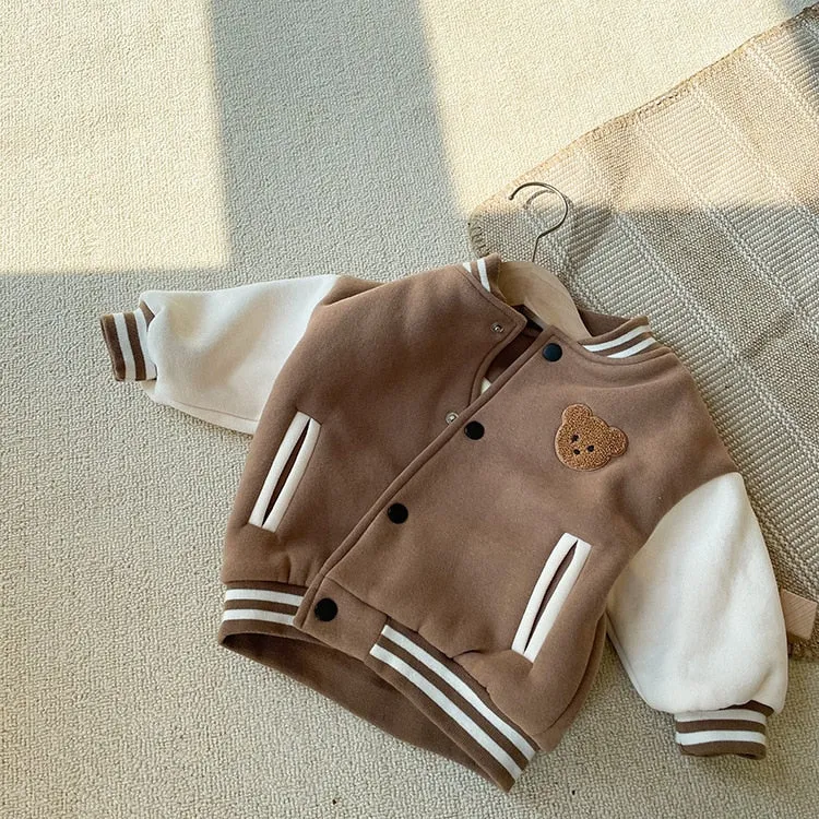 Warm Fleece Baseball Uniform Jacket