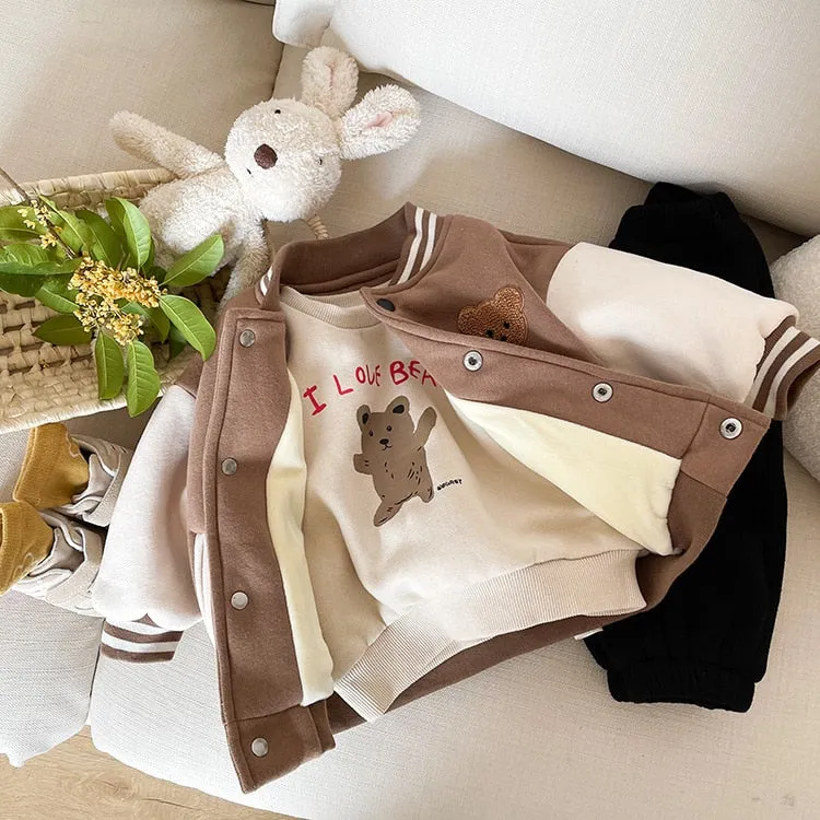 Warm Fleece Baseball Uniform Jacket