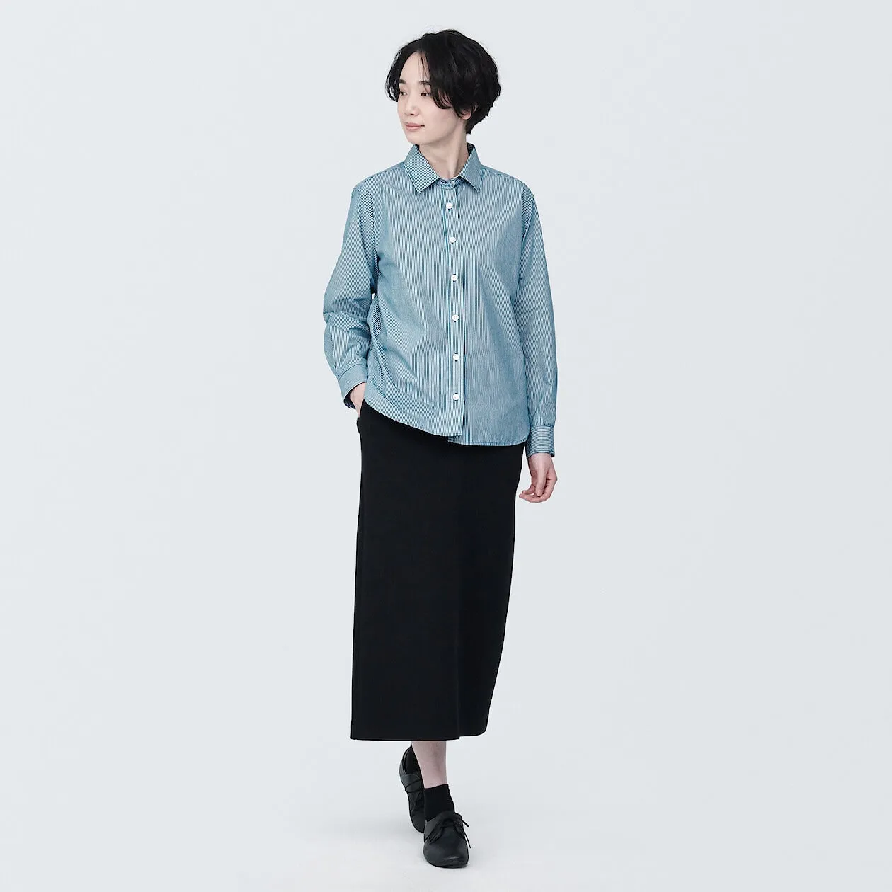 Washed Broadcloth Long Sleeve Shirt