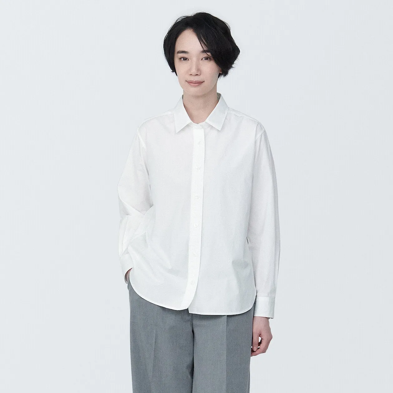 Washed Broadcloth Long Sleeve Shirt