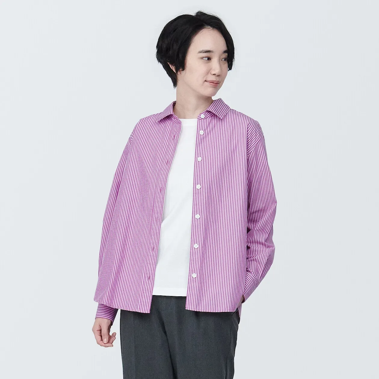 Washed Broadcloth Long Sleeve Shirt