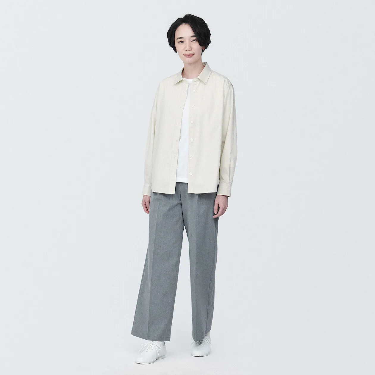 Washed Broadcloth Long Sleeve Shirt