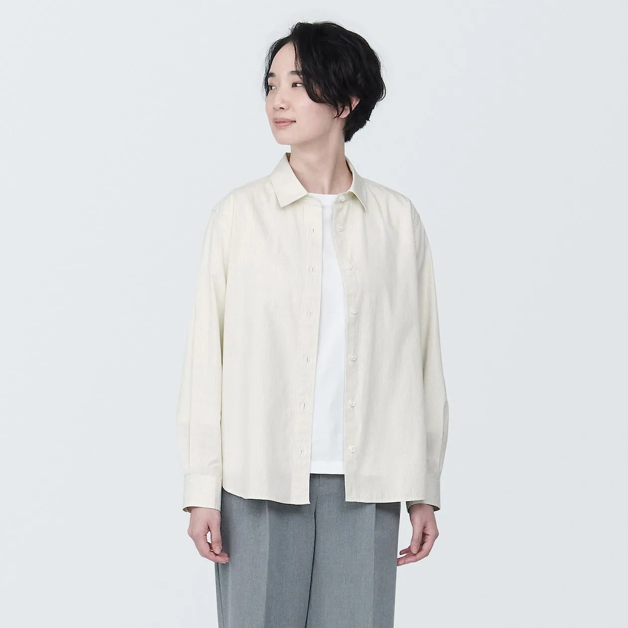 Washed Broadcloth Long Sleeve Shirt