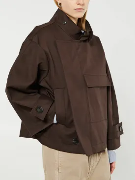 Water Resistant Jacket in Dark Brown