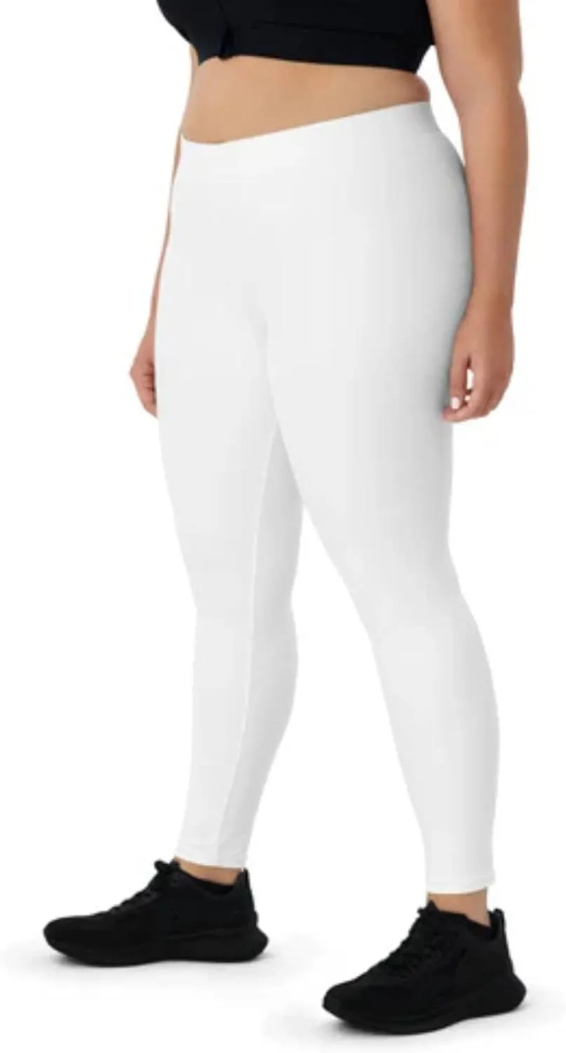 Women's Leggings, Compression Workout Leggings, Tummy Control,Gym Clothes, Fitness Clothing,White