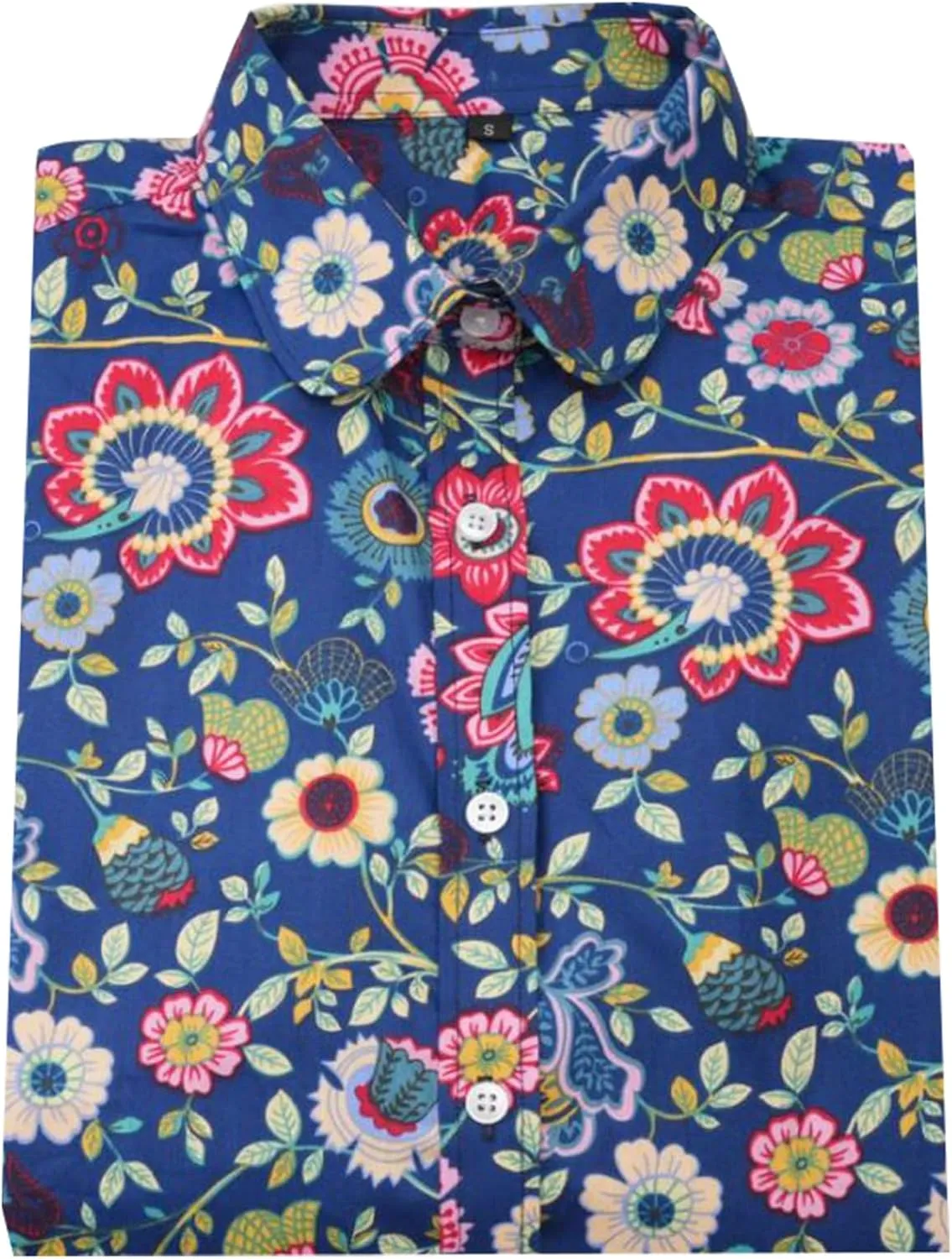 Womens Tops Casual Long Sleeve Button Up Hawaiian Shirts Elegant Work Blouses