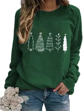 Ykomow Snowman Wine Cheers Sweatshirts Women Long Sleeve Christmas Graphic Tees Funny Xmas Tops