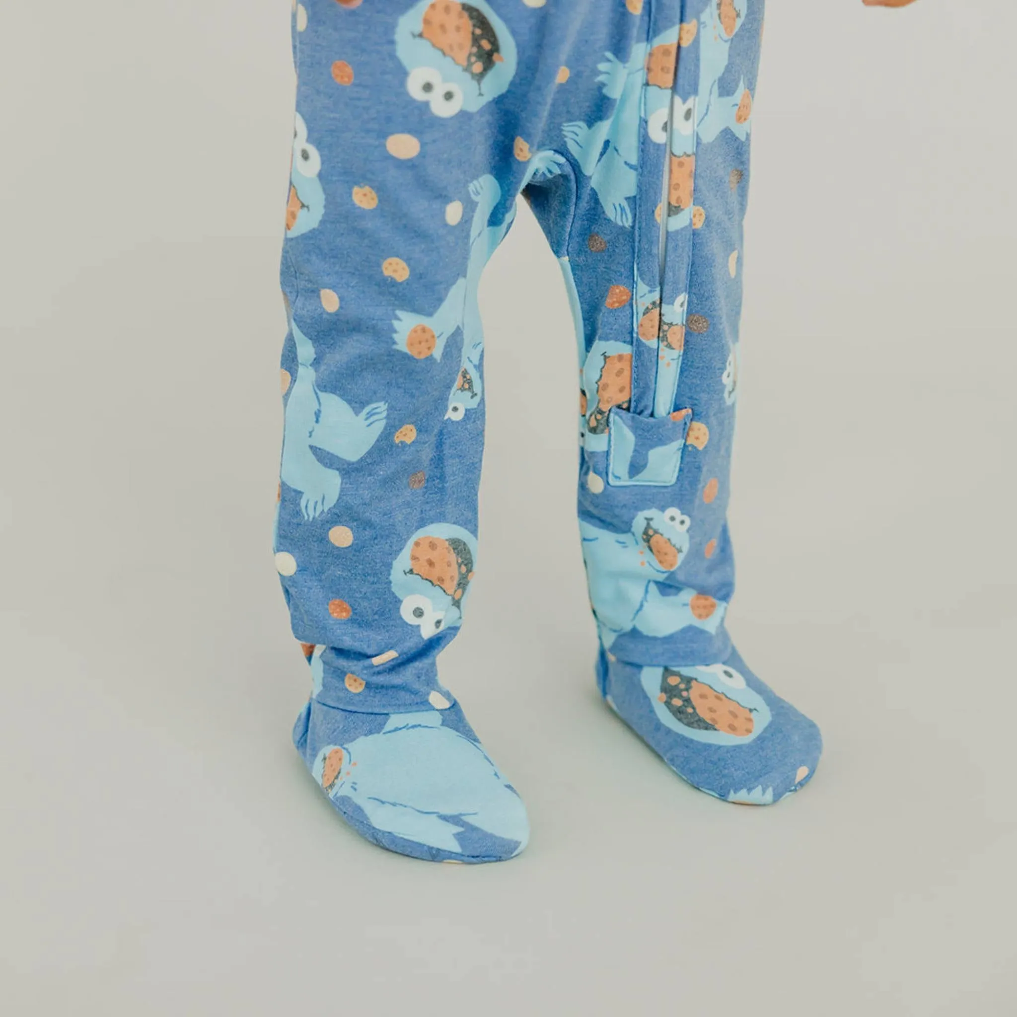 Zip-Up Footie Pajama - Cookie Monster